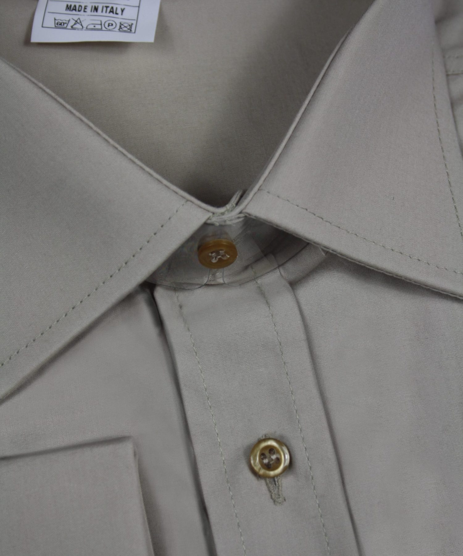 Camicia-Manica-Lunga-Polso-Gemelli-Esercito-Collo