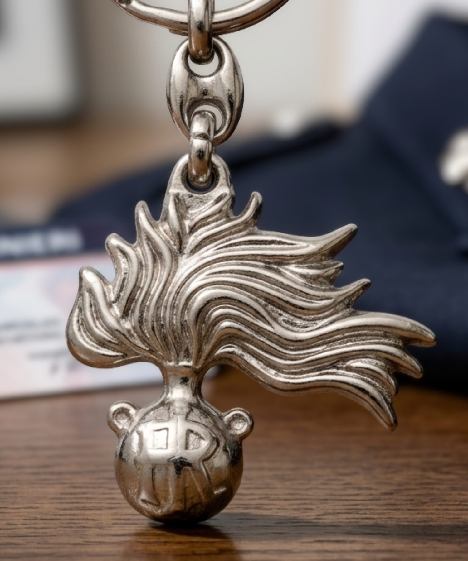 Alternative view of Portachiavi Fiamma Argento Arma dei Carabinieri