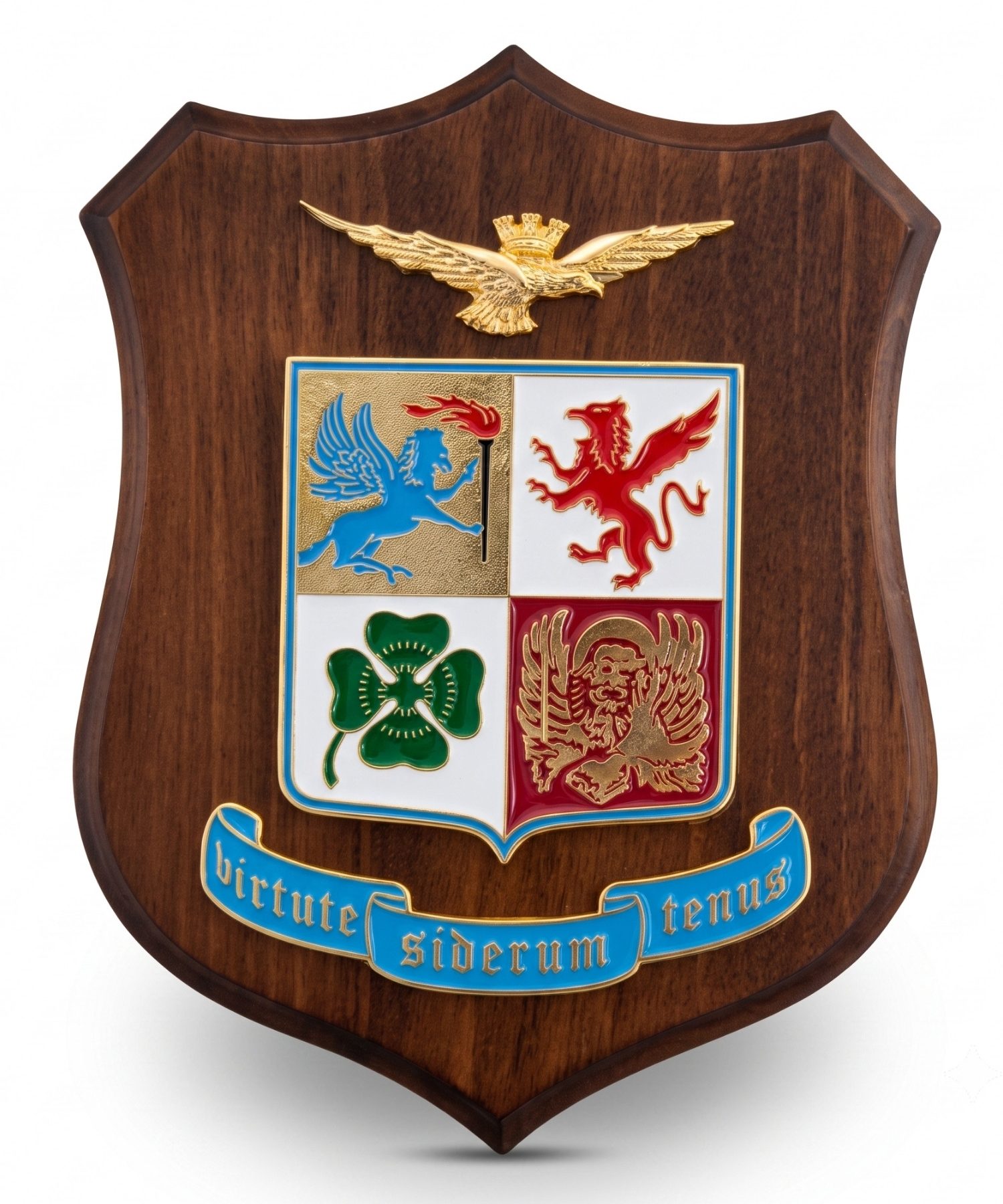 Crest Aeronautica Militare in Legno Massello