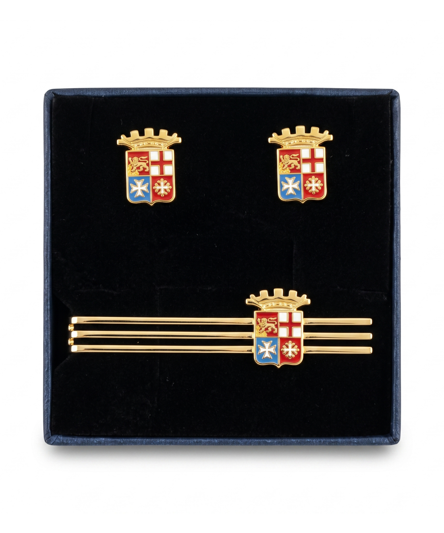 Gemelli e Fermacravatta Araldica Marina Militare